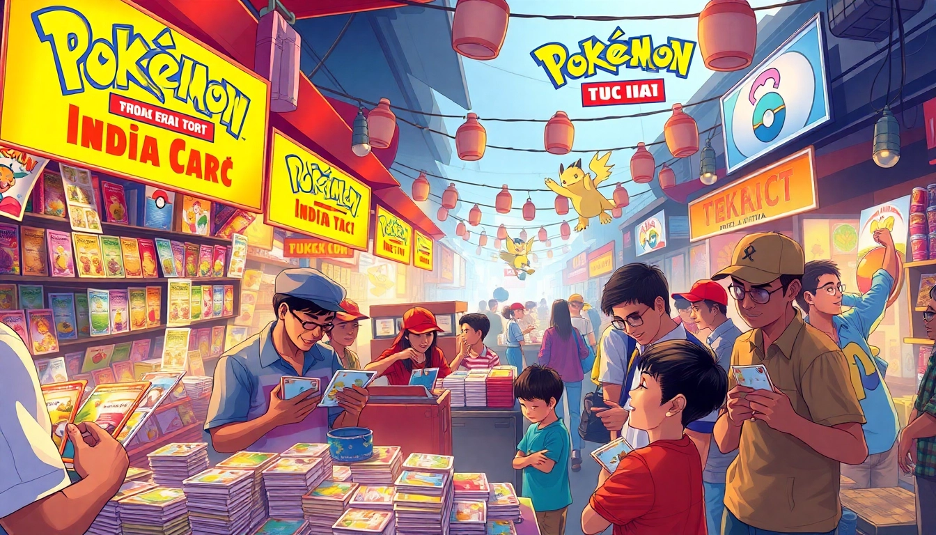 Experience the excitement of Pokemon TCG India with vibrant trading card collections on display.
