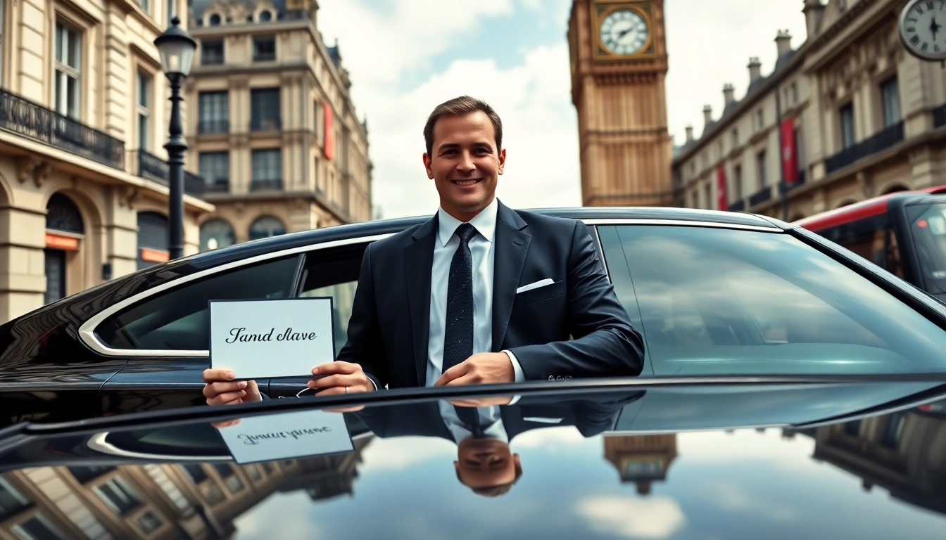 Book a private chauffeur london providing luxury transport services in front of an iconic London landmark.