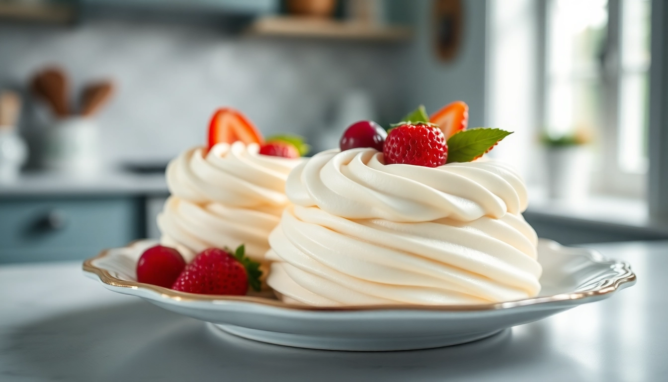 Maak een mousse mousseline met een vakkundig vormgegeven topping van verse vruchten.