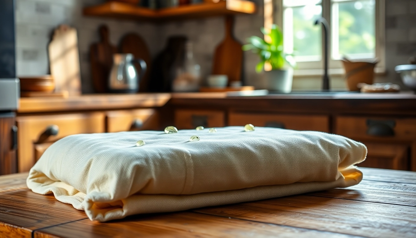 Kaasdoek sliding over a cheese mold, showcasing its unique texture en functionaliteit.