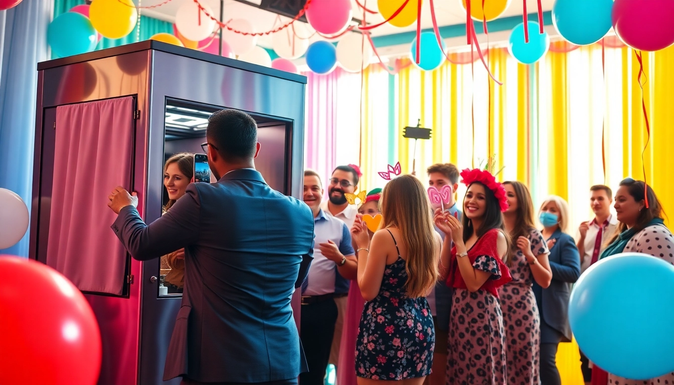 Capture memorable moments with the best photo booth featuring guests and festive props.