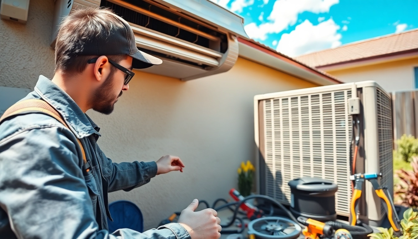 Efficient ac repair phoenix az services by a dedicated technician at a residential setting.