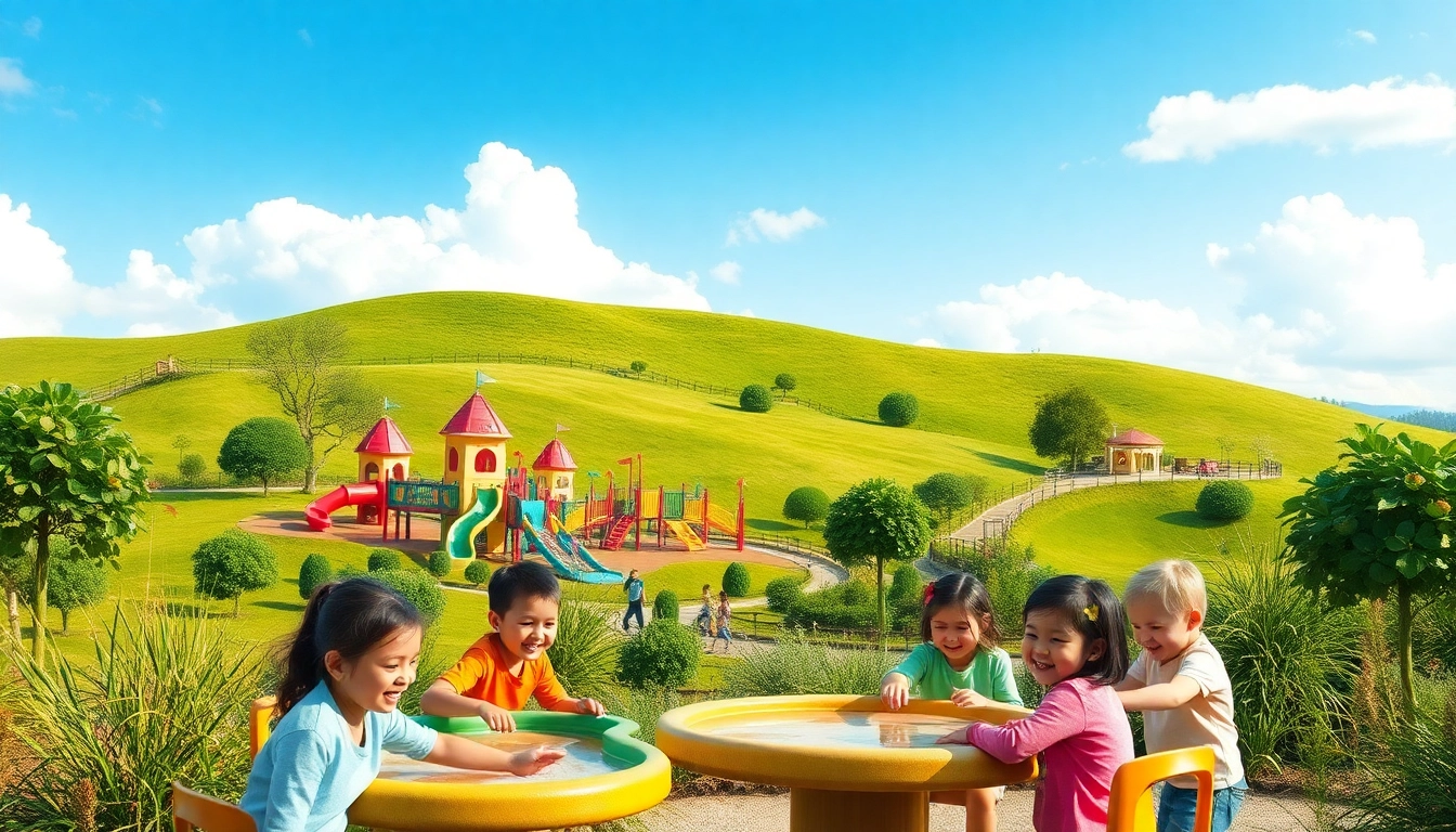 Menikmati pengalaman belajar di Totopia dengan anak-anak yang bermain di taman bermain interaktif.